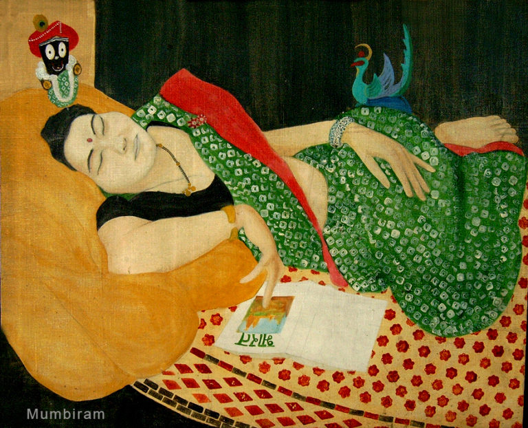 Read more about the article “Gokula dreaming of India”, Oil on canvas, 1988, Japan