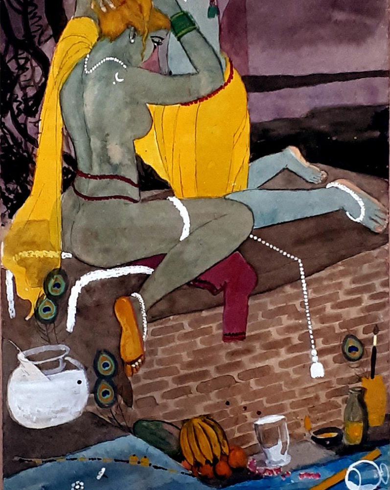 Let’s go home before it gets light, Watercolour, 1990, Mumbiram