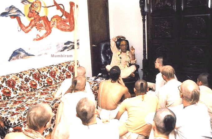 The Earliest Hanuman Banner was sent to Bhaktivedanta Swami Prabhupad in Los Angeles in 1976